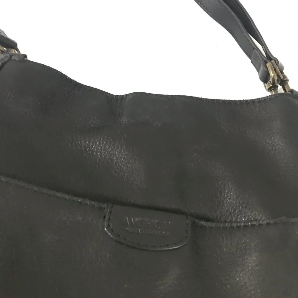 American Leather Co Black Leather Shoulder Bag